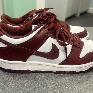 Nike Women's Sneakers in Maroon and White